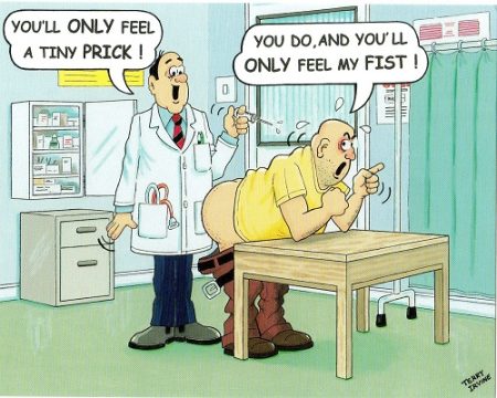Rude Postcard You'll Only Feel A Tiny Prick