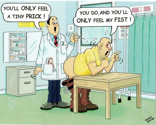 Rude Postcard You'll Only Feel A Tiny Prick
