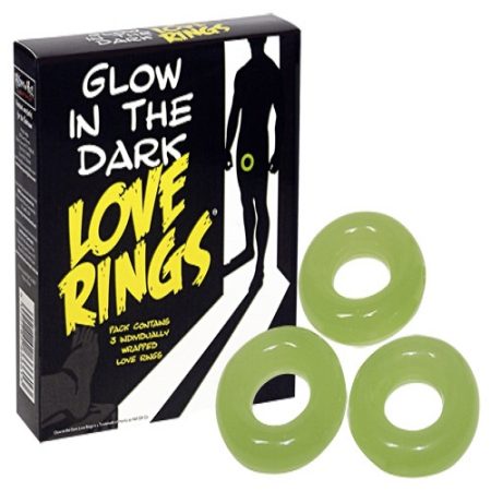 Glow in the Dark Love Rings (3 Pack)