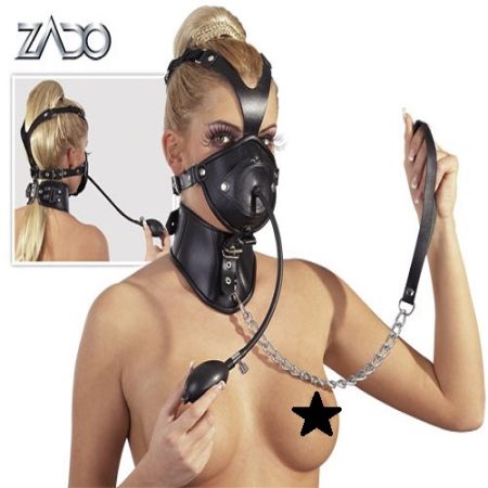 Zado Leather Mask With Pump and Lead