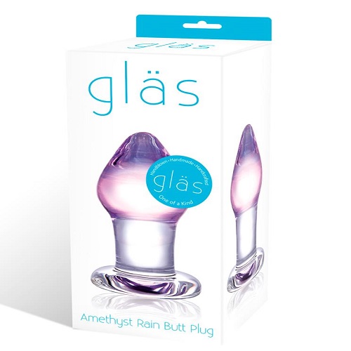 Glas Amethyst Rain Butt Plug