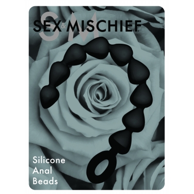 Sex and Mischief Black Silicone Anal Beads 1