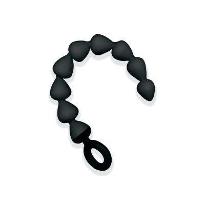 Sex and Mischief Black Silicone Anal Beads 2