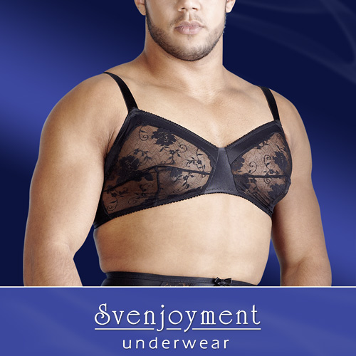 Svenjoyment Men's Lace Bra Black 1