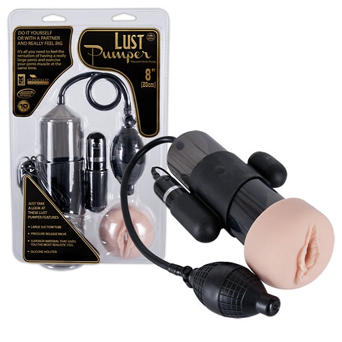 Lust Pumper Vibrating Penis Pump with Realistic Vagina 1