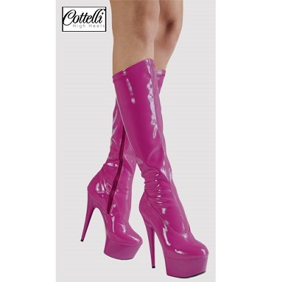 Cottelli Collection Pink Knee High Boots
