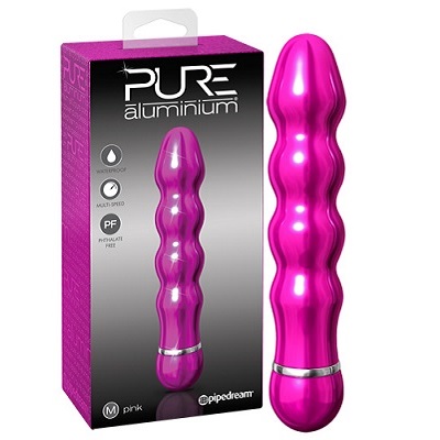 Pure Aluminium Pink Beaded Vibrator