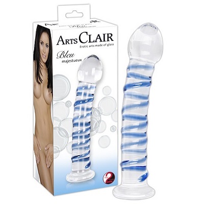You2Toys Arts Clair Blue Glass Dildo
