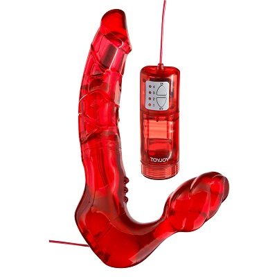 Toy Joy Bend Over Boyfriend Red Strapless Strap On 1