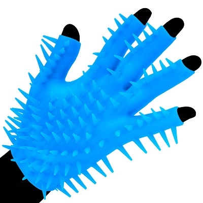Neon Blue Luv Glove Masturbator 1