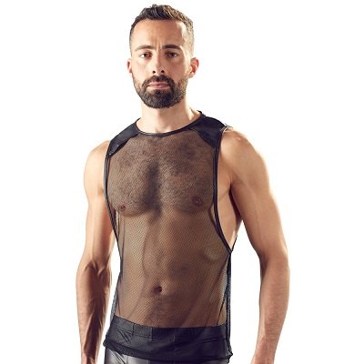 Svenjoyment Mens Black Net Shirt 1