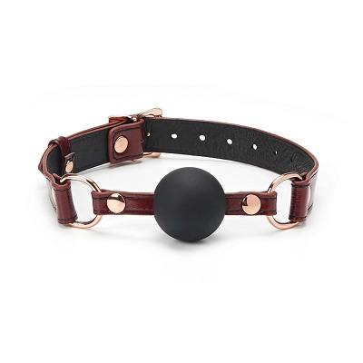 Wine Red 1.7 Inch Silicone Ball Gag 1