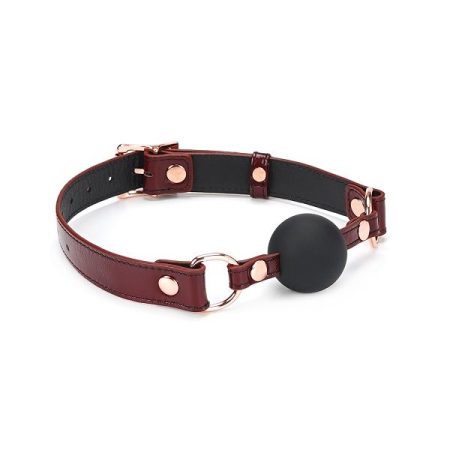 Wine Red 1.7 Inch Silicone Ball Gag 2