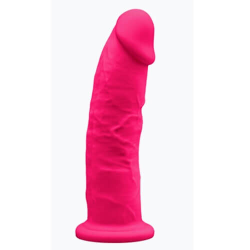 9 inch Realistic Silicone Dual Density Dildo with Suction Cup Pink 1