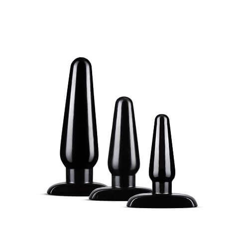 Anal Adventures Basic Plug Kit Black 1