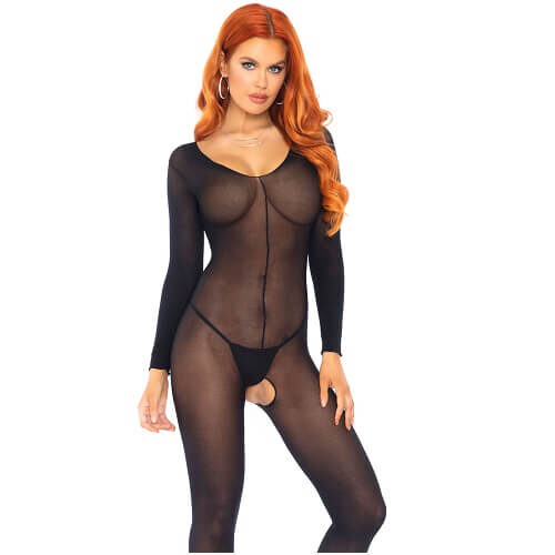 Leg Avenue Sheer Long Sleeves Bodystocking 1