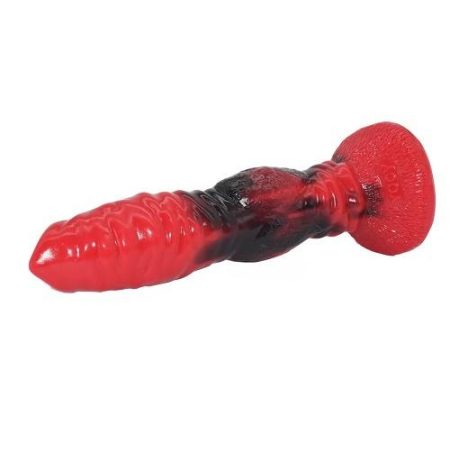 Colourful Silicone Wolf Dildo Red and Black 3